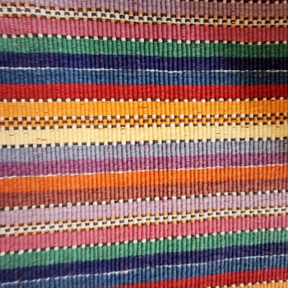 Multicolored Handwoven Boho Cotton Table Runner 63"x 13"in - Picture 5 of 6